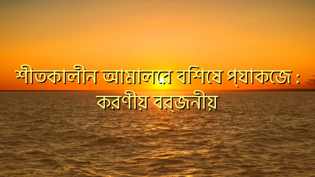 শীতকালীন আমালের বিশেষ প্যাকেজ : করণীয় বর্জনীয়