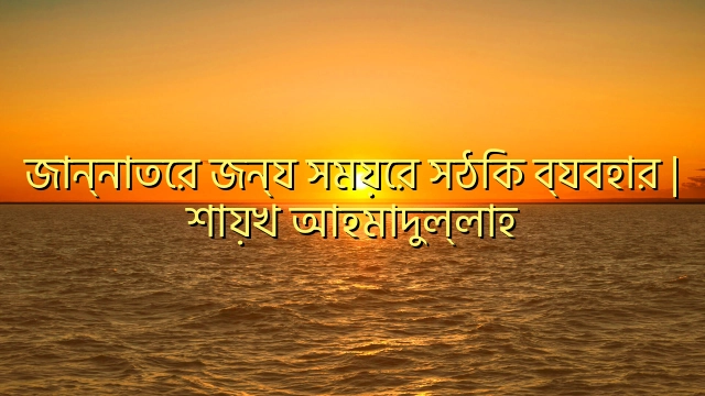 জান্নাতের জন্য সময়ের সঠিক ব্যবহার | শায়খ আহমাদুল্লাহ